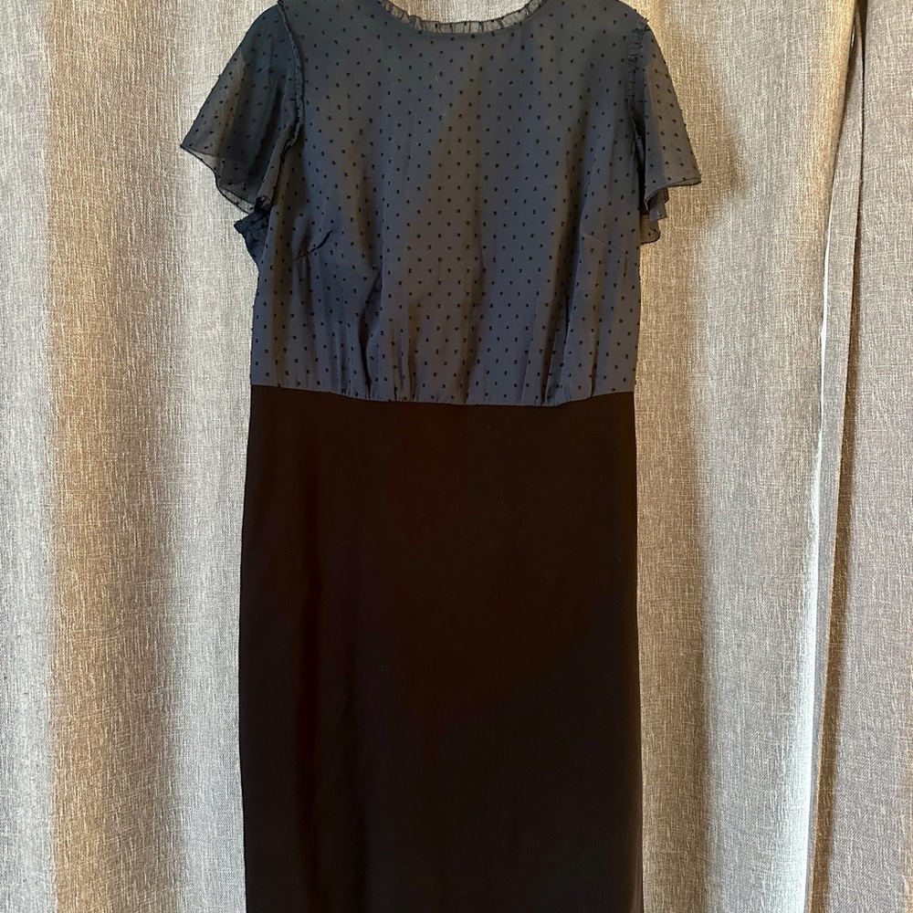 Elegant Black and Navy Dress